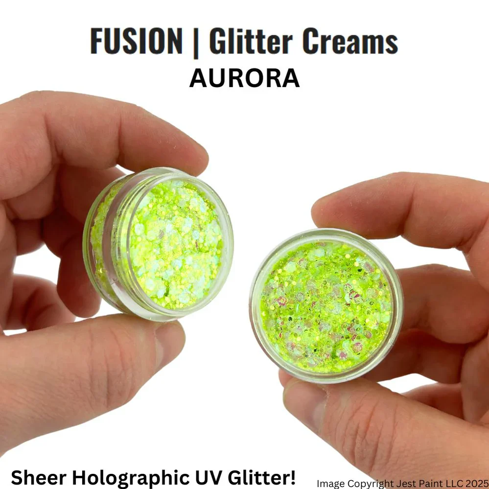Fusion Body Art | Glitter Creams - Aurora 10ml (UV Reactive) - Image 4
