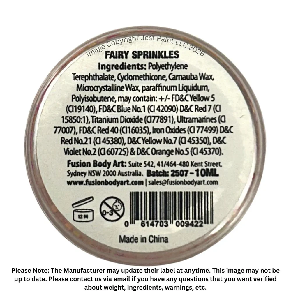 Fusion Body Art | Glitter Creams - Fairy Sprinkles 10ml (UV Reactive) - Image 3