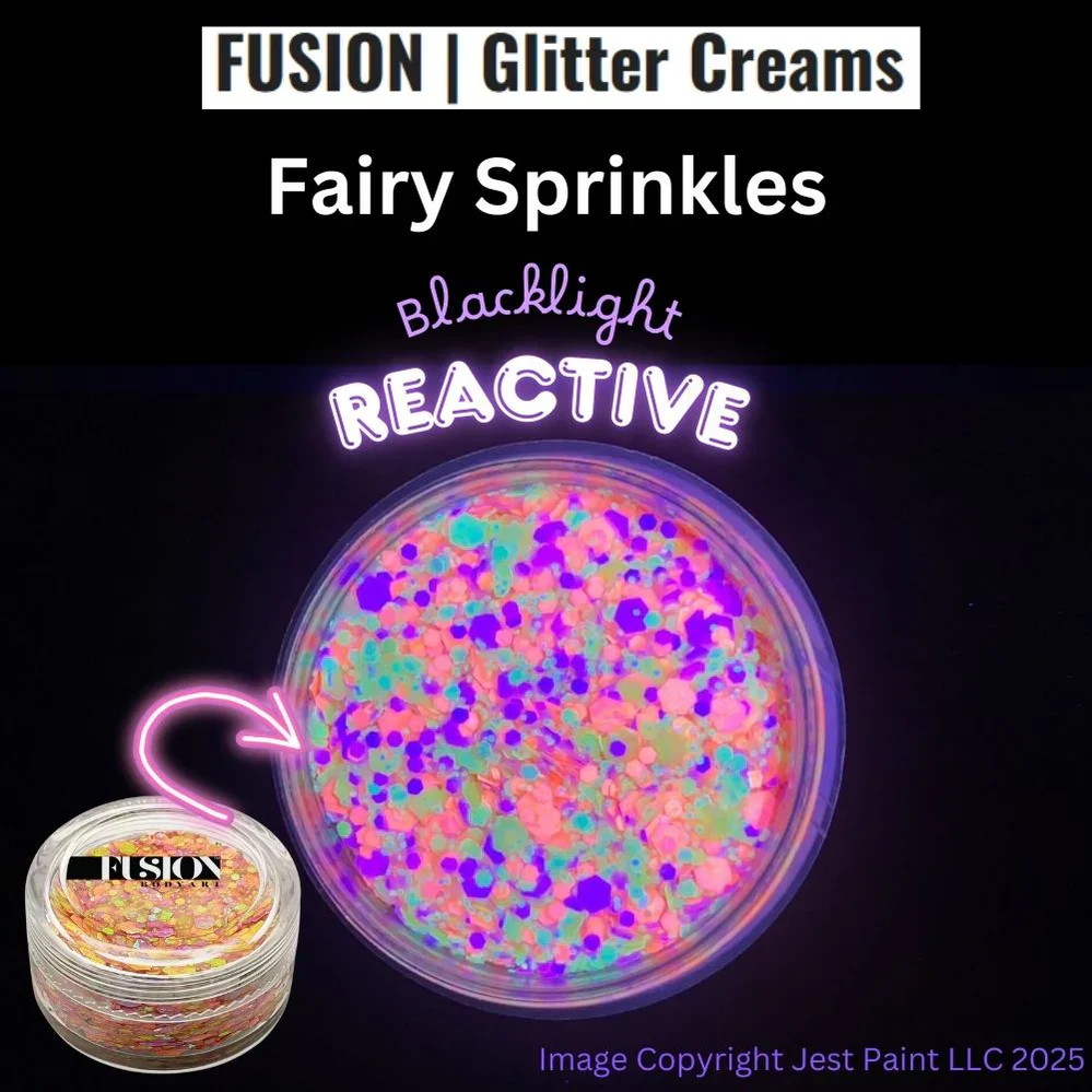 Fusion Body Art | Glitter Creams - Fairy Sprinkles 10ml (UV Reactive) - Image 4