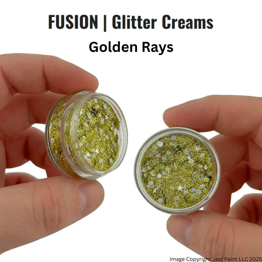 Fusion Body Art | Glitter Creams - Golden Rays 10ml - Image 3