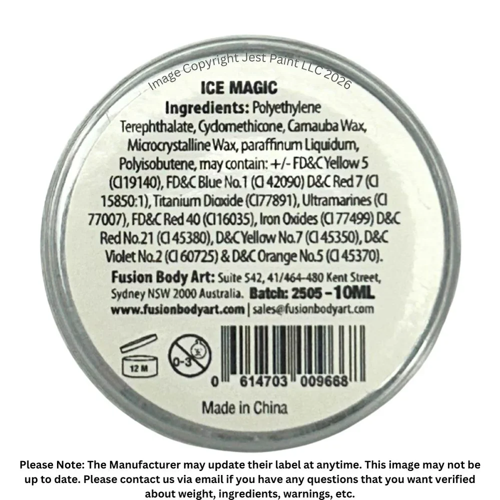 Fusion Body Art | Glitter Creams - Ice Magic 10ml - Image 2