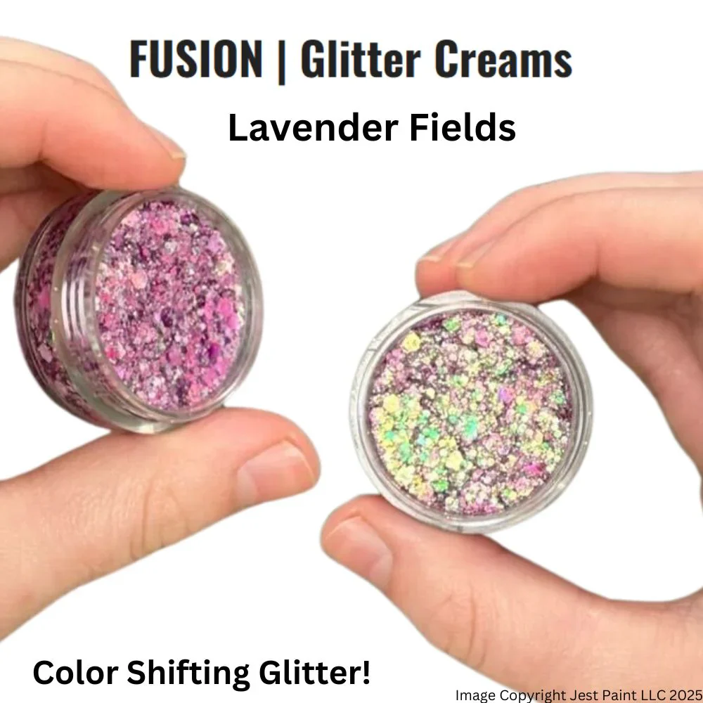Fusion Body Art | Glitter Creams - Lavender Fields 10ml (UV Reactive & Color Shifting) - Image 4