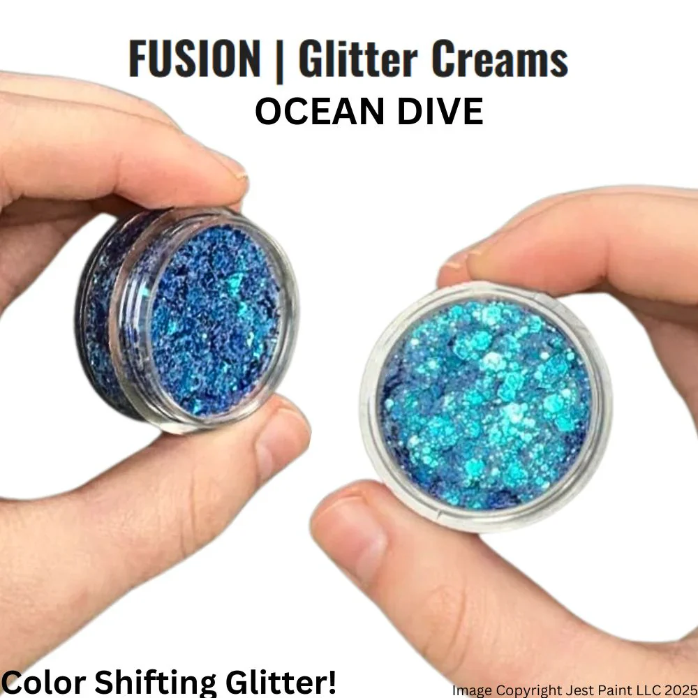 Fusion Body Art | Glitter Creams - Ocean Dive 10ml (Color Shifting) - Image 2