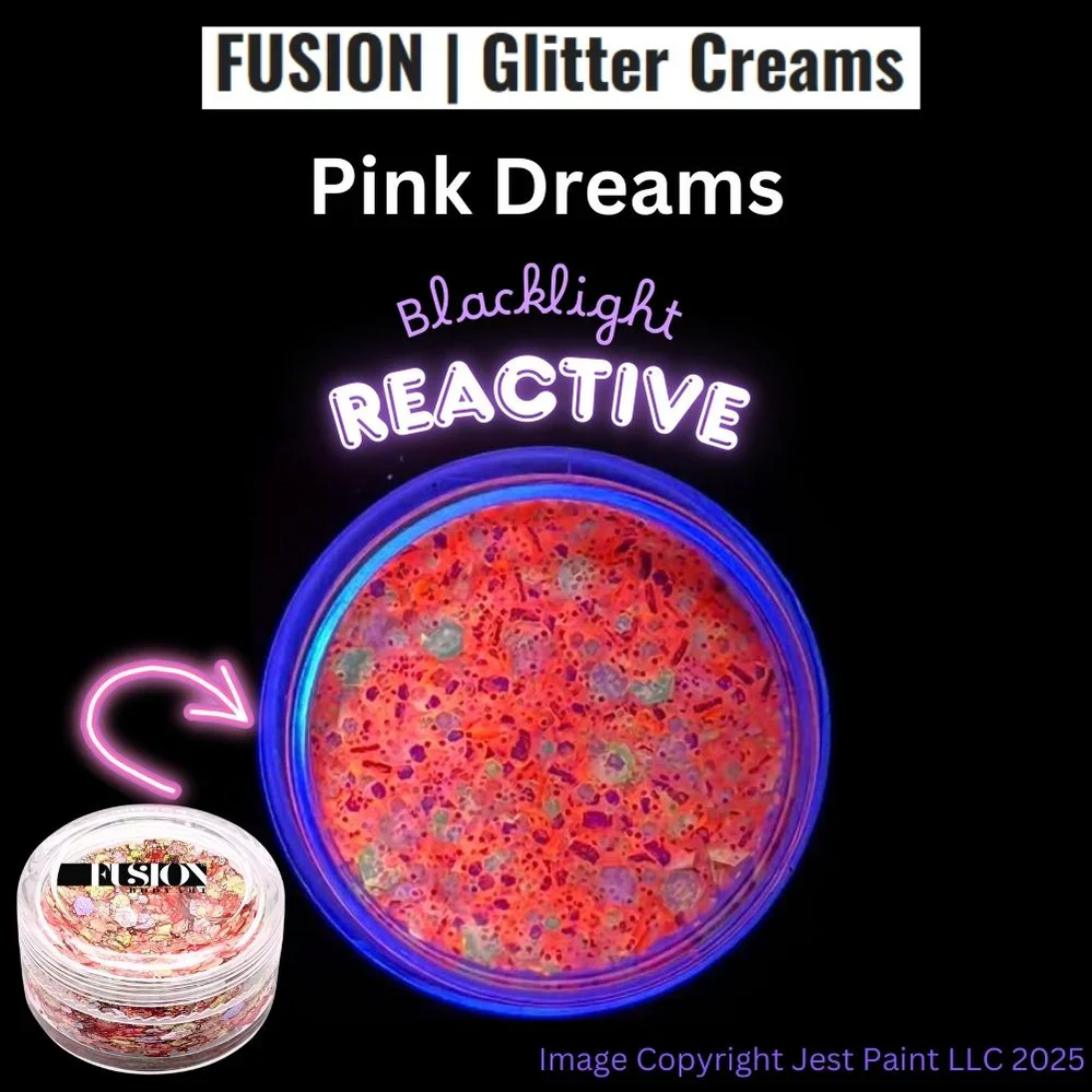 Fusion Body Art | Glitter Creams - Pink Dreams 10ml - Image 3