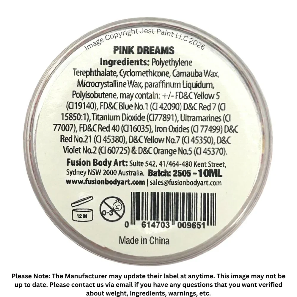 Fusion Body Art | Glitter Creams - Pink Dreams 10ml - Image 4