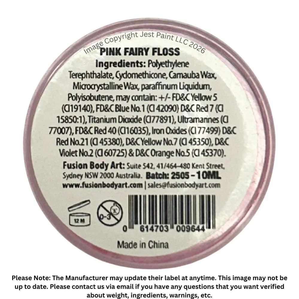 Fusion Body Art | Glitter Creams - Pink Fairy Floss 10ml - Image 4
