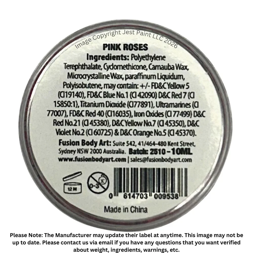 Fusion Body Art | Glitter Creams - Pink Roses 10ml (Color Shifting) - Image 3