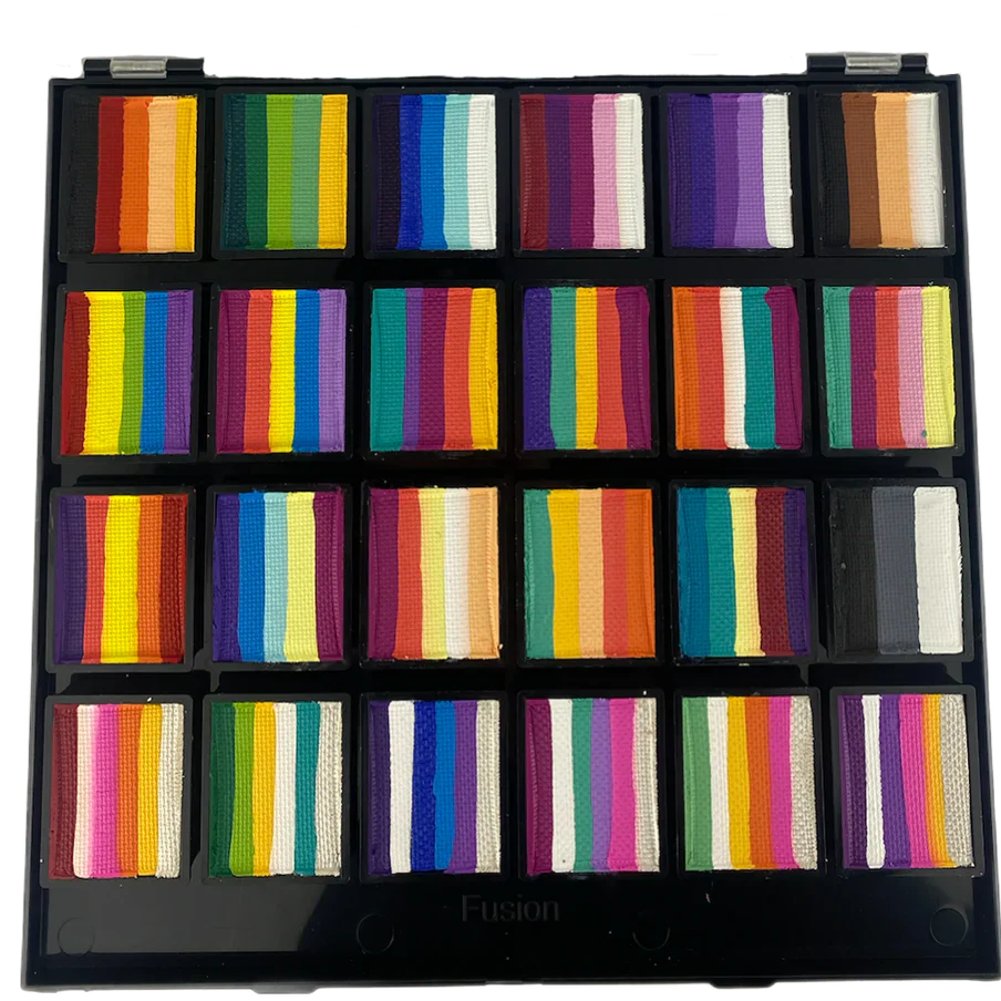 Fusion Body Art Spectrum Face Painting Palette - 24 Combos - Rainbow Paradise