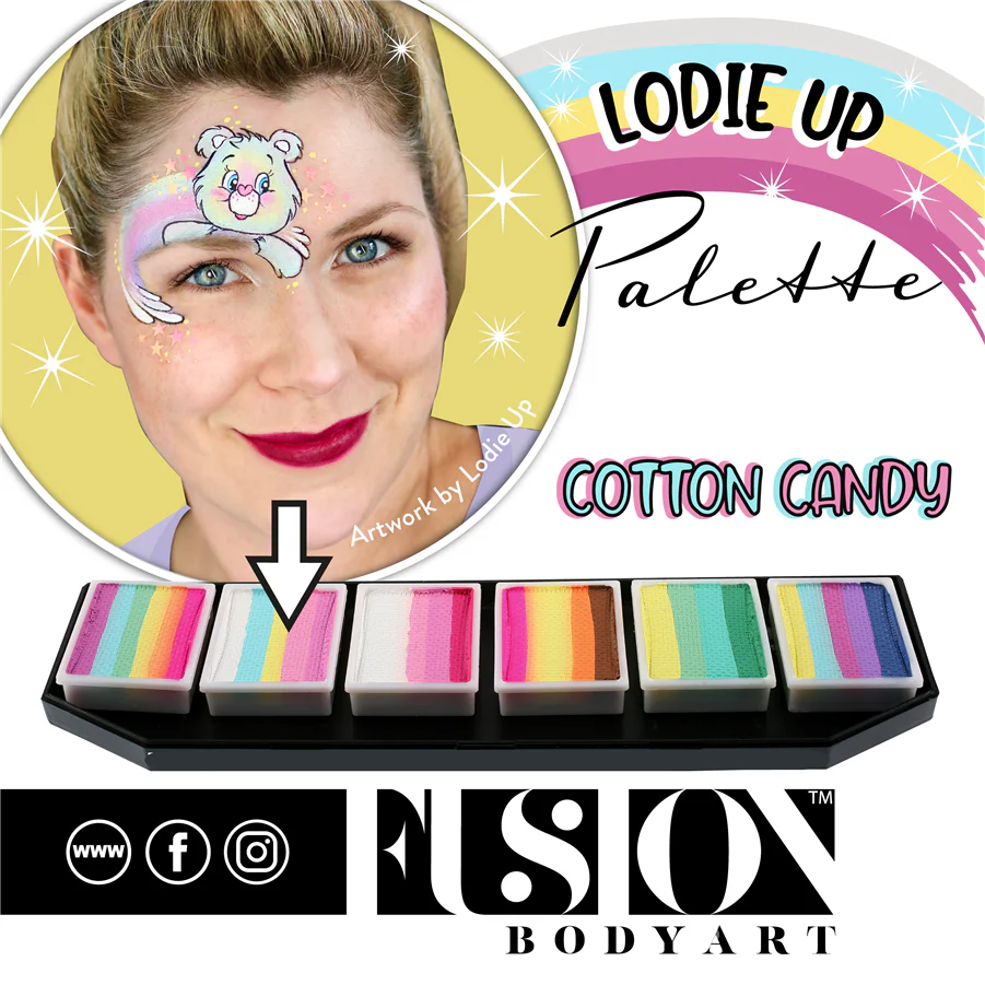 Fusion Body Art - Lodie Up face Painting Palette | Cute Pastel Rainbow - Image 4