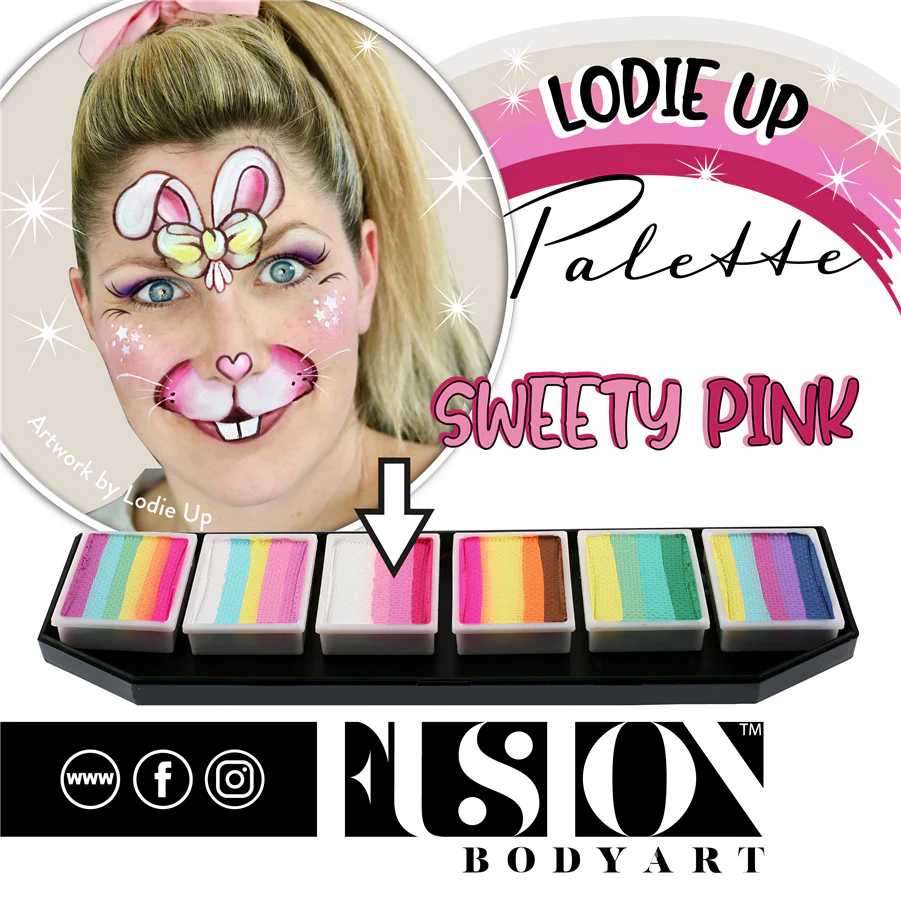 Fusion Body Art - Lodie Up face Painting Palette | Cute Pastel Rainbow - Image 5