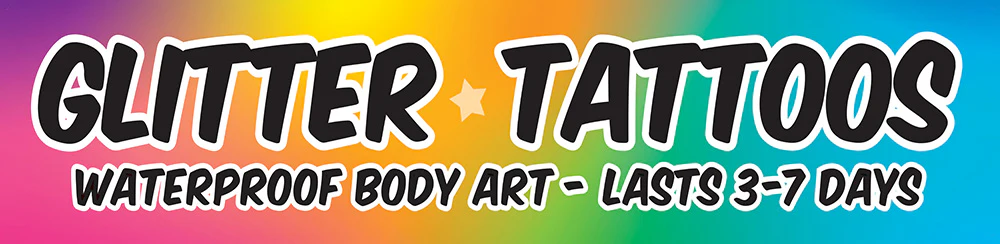 Glitter Tattoos Banner 2x10ft - Image 2