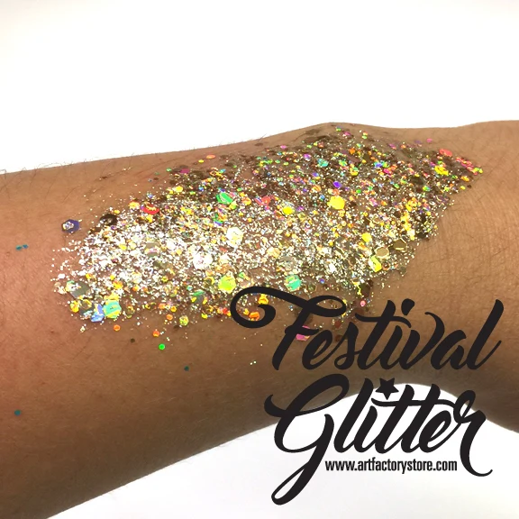 Festival Glitter Gel — Gold Digger (Holographic Gold) | Art Factory - Image 3