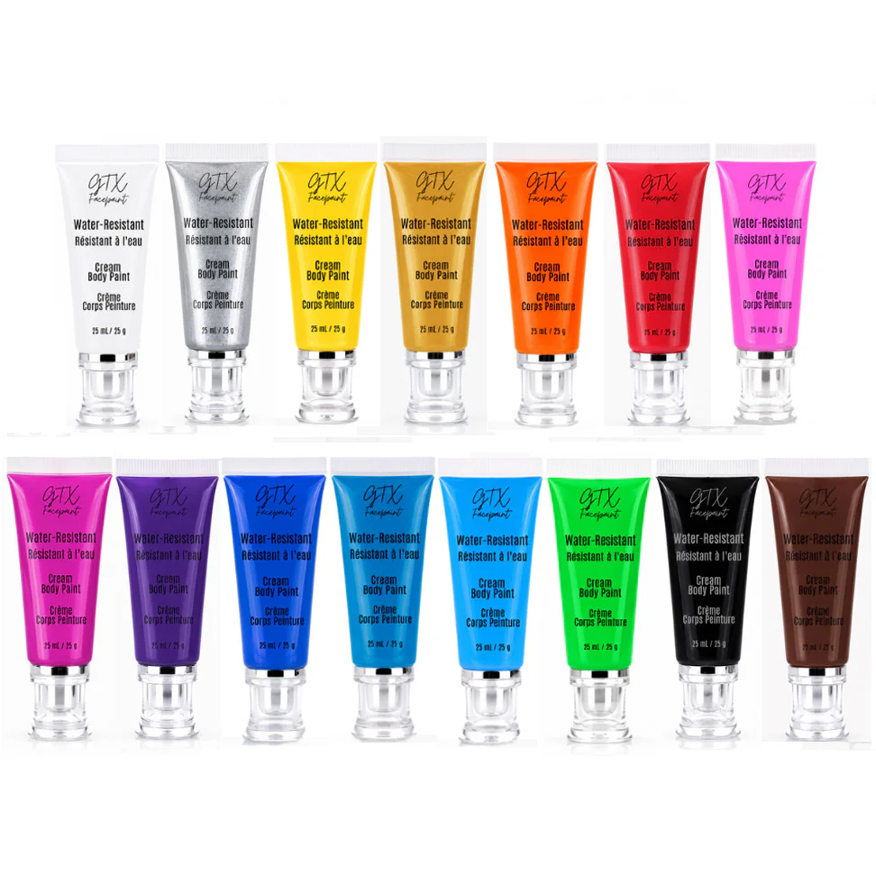 GTX Water-Resistant Cream Body Paint Kit 15 Standard Colors