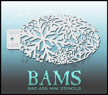 H03 - Bad Ass Stencils - Snowflakes 3