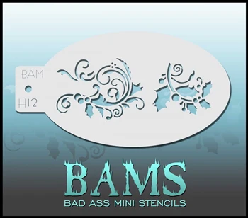 H12 - Bad Ass Stencils - Mini Mistletoe