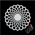 S09 Honeycomb Sphere Ooh! face Painting Stencil - Image 2