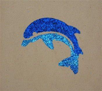 230 Dolphin Jump - Set of 5 - Art Factory Glitter Tattoo Stencil - Image 2