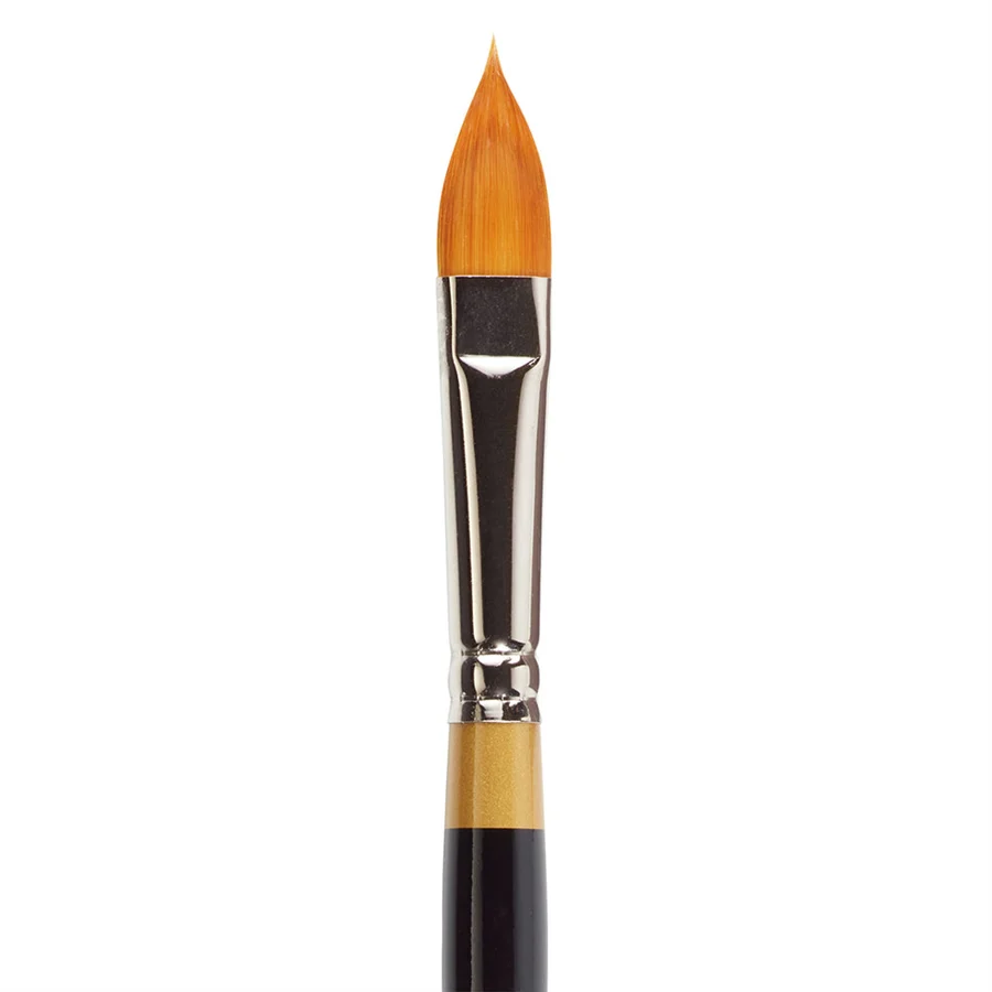KingArt Face Painting Brush - Original Gold 9930 Series - Golden Talon Oval Floral Petal #8