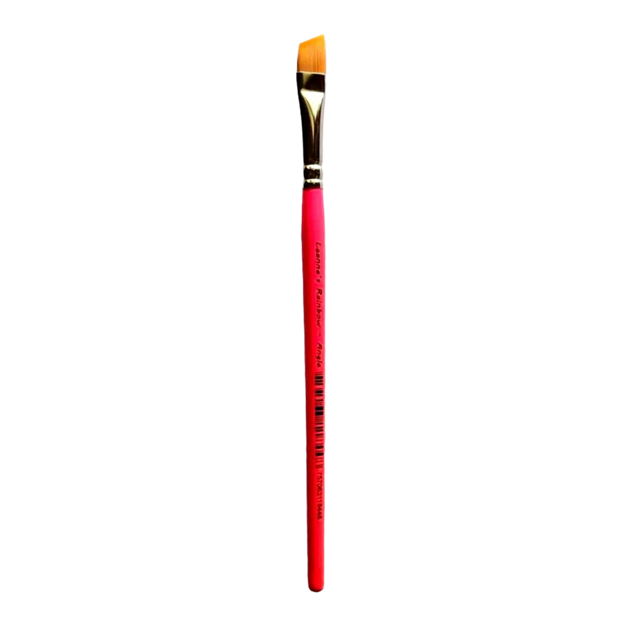 Leanne's Rainbow - Face Painting Brush - 3/8" Golden Tacklon Bristles