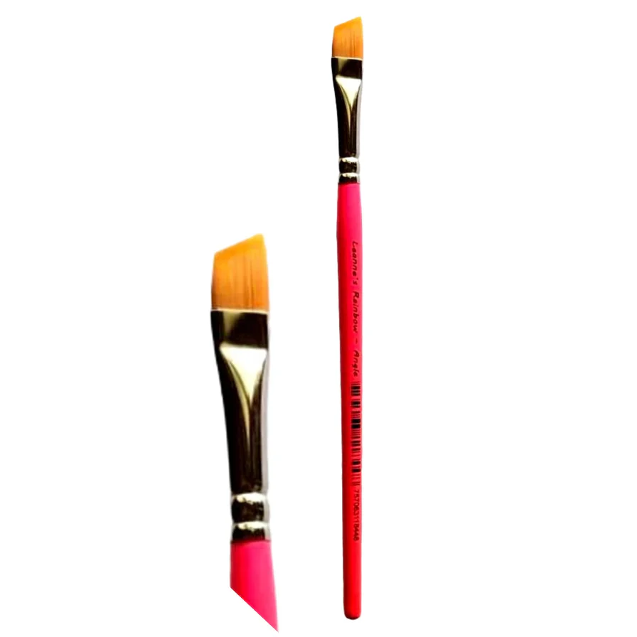 Leanne's Rainbow - Face Painting Brush - 3/8" Golden Tacklon Bristles - Image 2