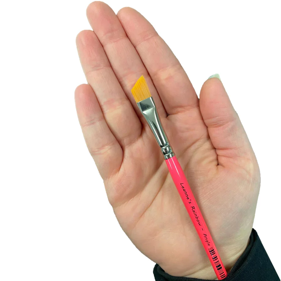 Leanne's Rainbow - Face Painting Brush - 3/8" Golden Tacklon Bristles - Image 3