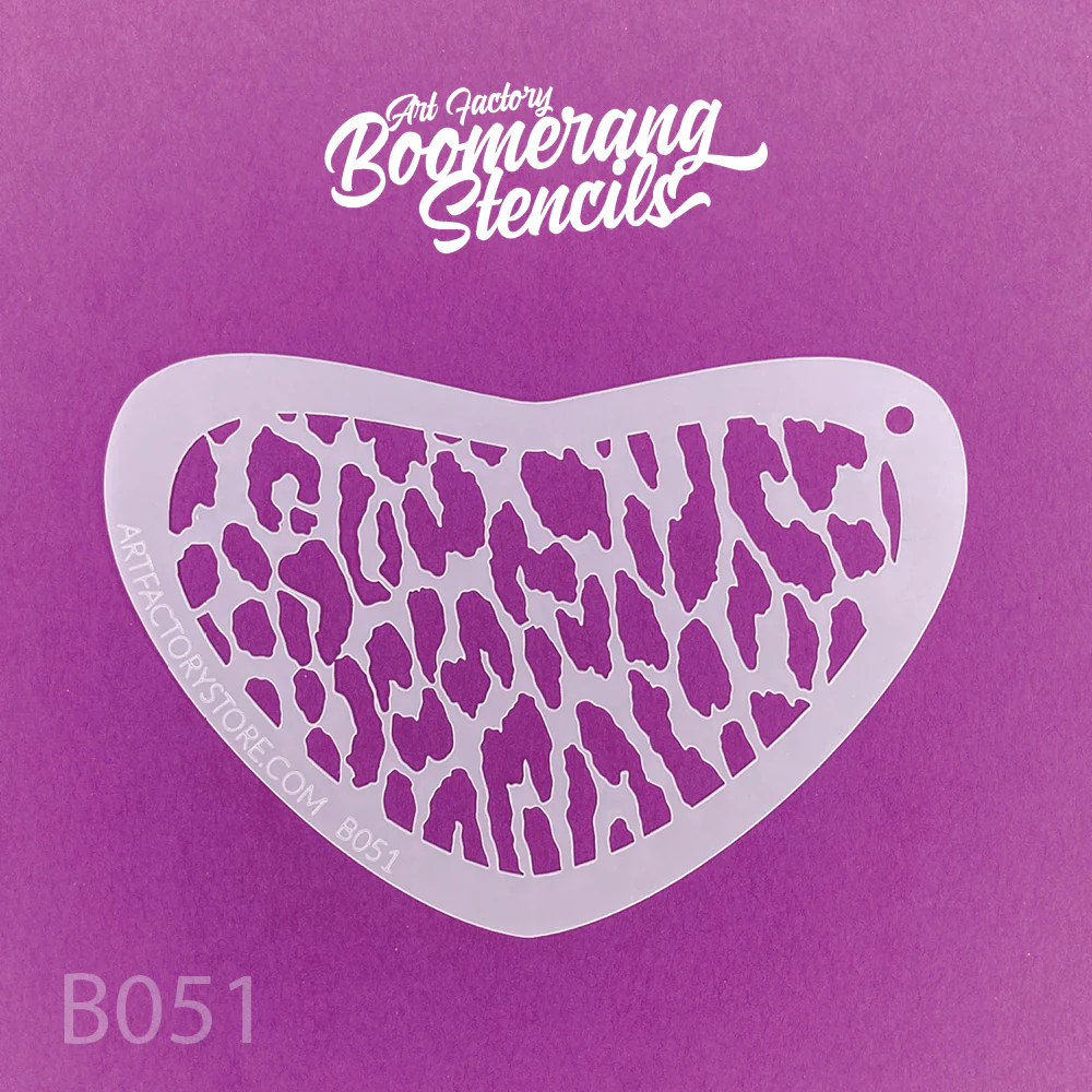 Leopard Print Boomerang Stencil by the Art Factory - Image 2