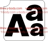 abc - Aa Stencil - Set of 5 - Art Factory Glitter Tattoo Stencil