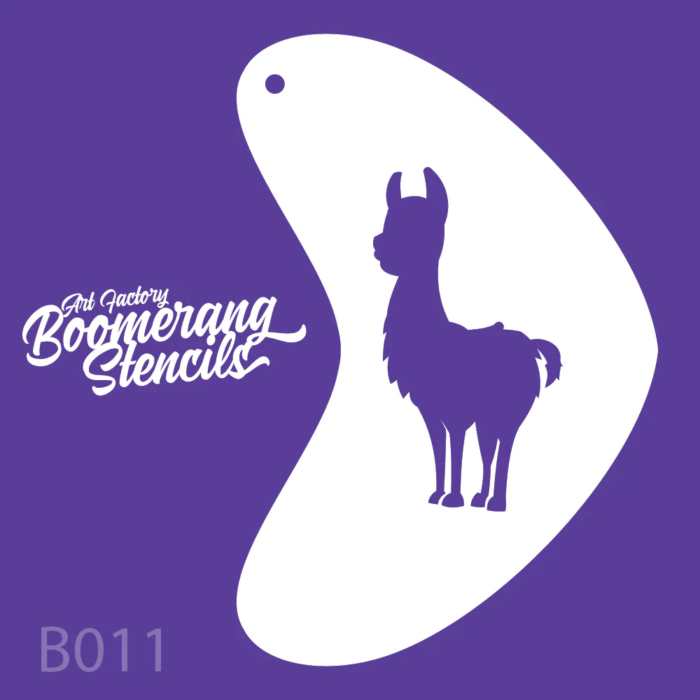 Llama Stencil Boomerang Stencil by the Art Factory