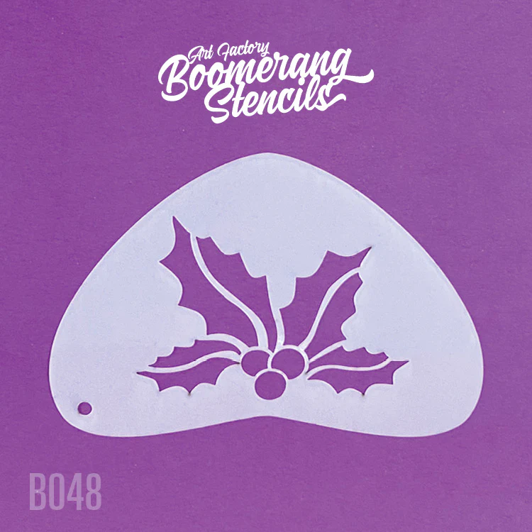Mistletoe Boomerang Stencil by the Art Factory - Image 2