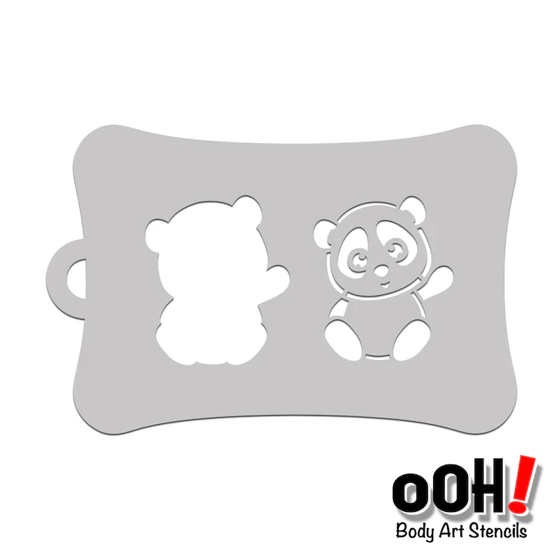 T08 Panda Ooh! Face Painting Stencil