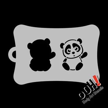 T08 Panda Ooh! Face Painting Stencil - Image 2