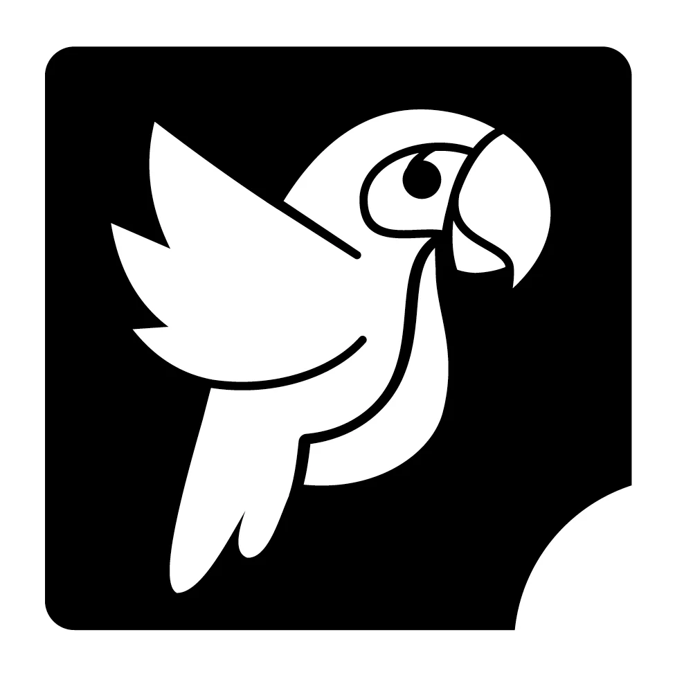 207 Parrot - Set of 5 - Art Factory Glitter Tattoo Stencil