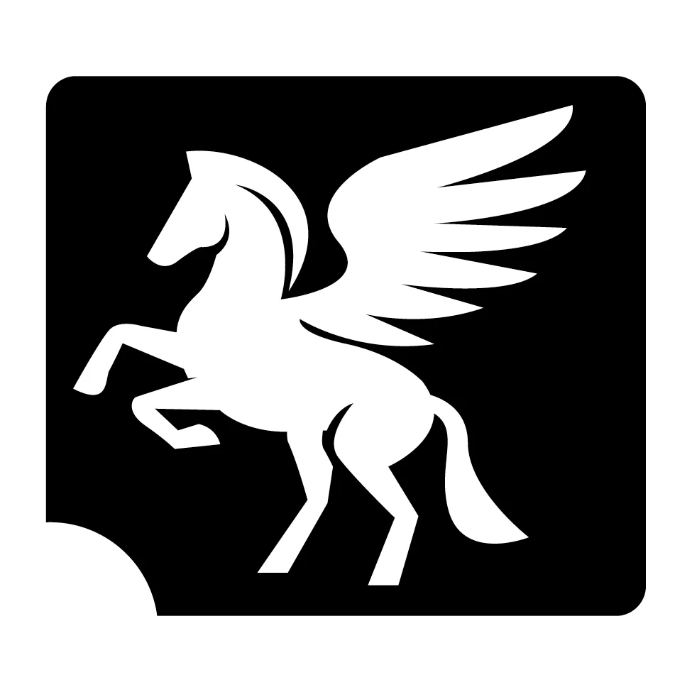 210 Pegasus - Set of 5 - Art Factory Glitter Tattoo Stencil