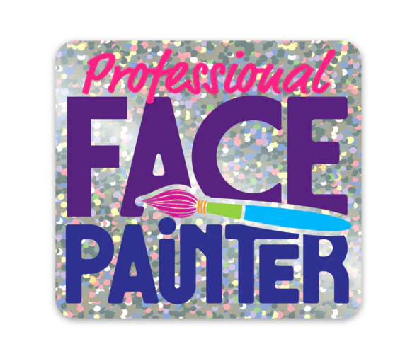 Professional Face Painter – Holographic Glitter Vinyl Sticker by the Art Factory