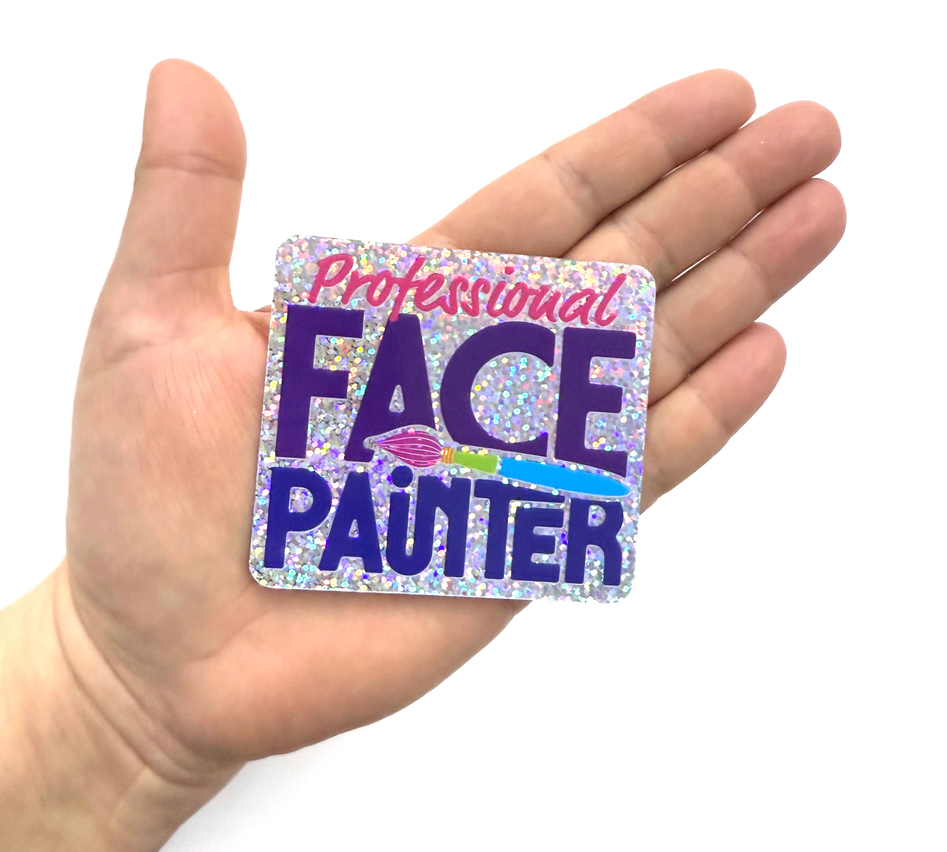 Professional Face Painter – Holographic Glitter Vinyl Sticker by the Art Factory - Image 2