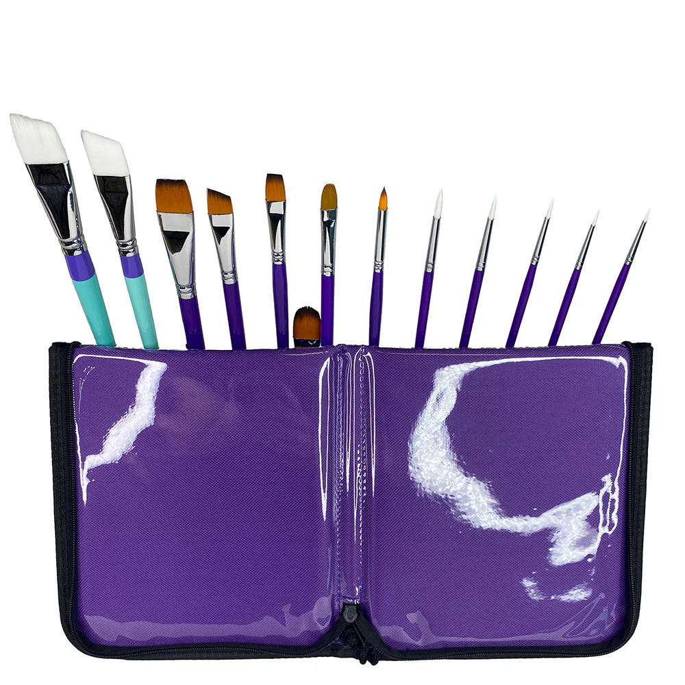 NEW DESIGN - Purple 50 Brush Holder/ Easel & Carrying Case by the Art Factory - Image 2