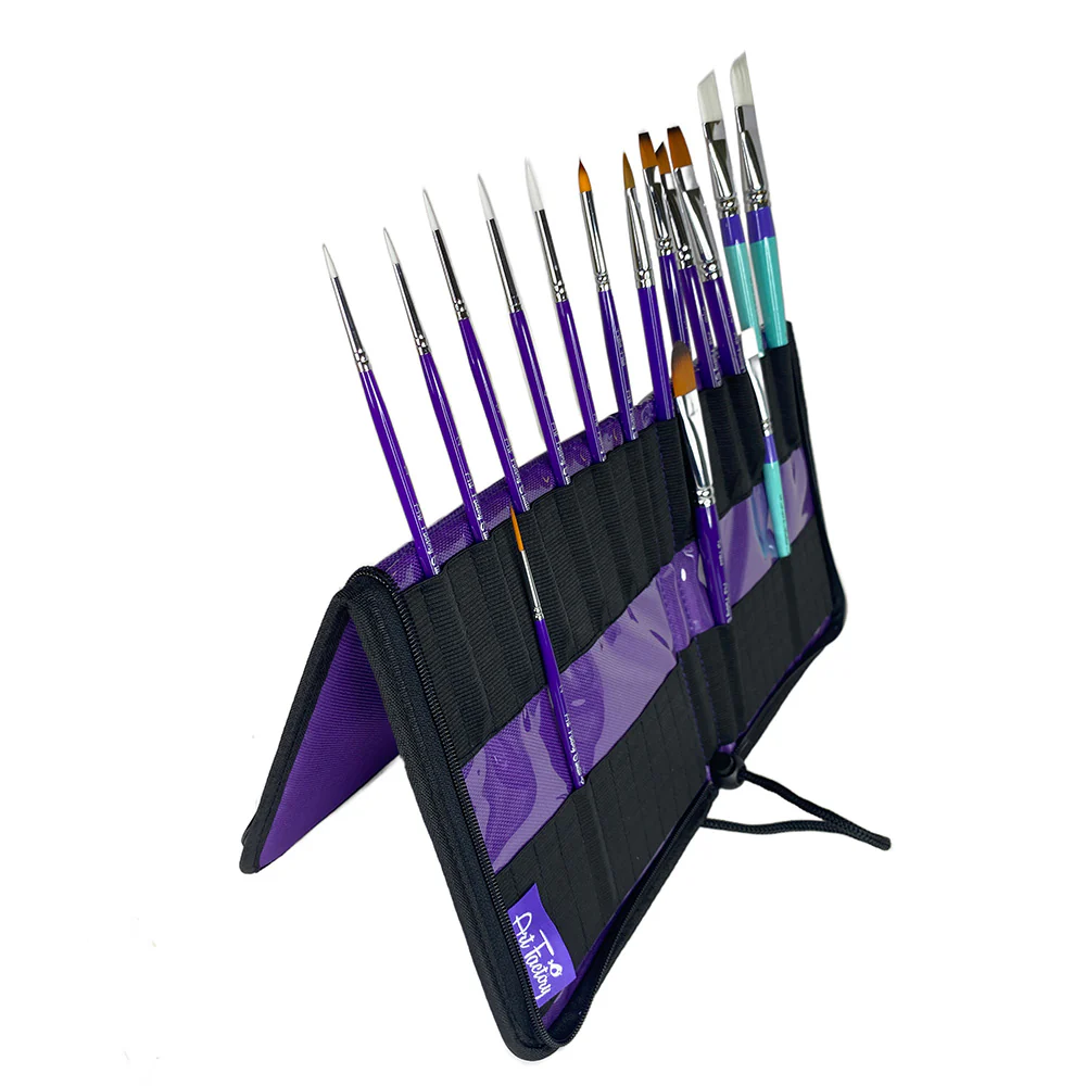 NEW DESIGN - Purple 50 Brush Holder/ Easel & Carrying Case by the Art Factory - Image 3