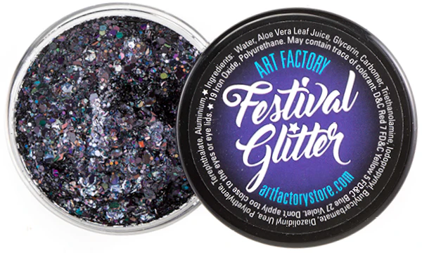 Festival Glitter Gel — Raven (Holographic Black) | Art Factory