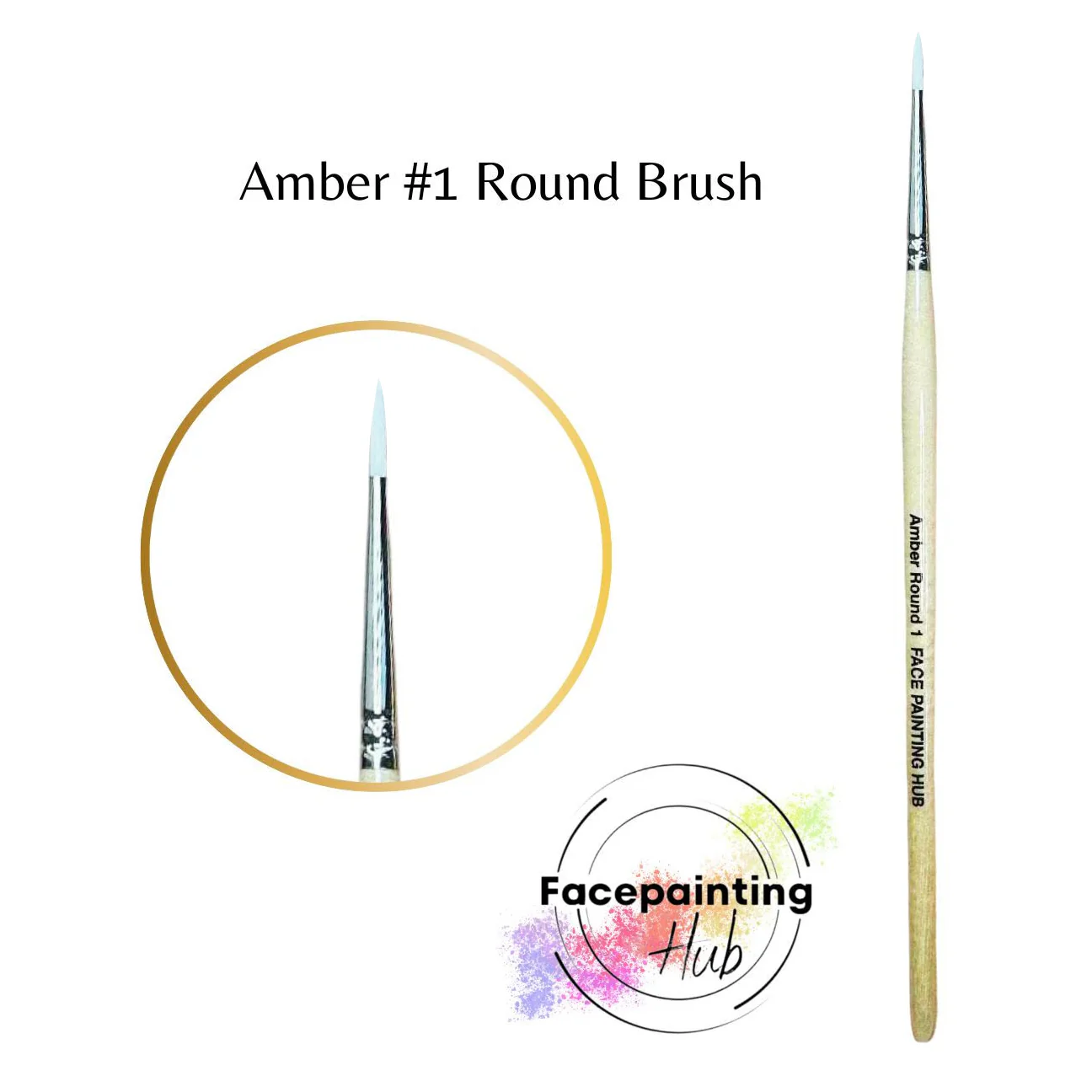 Amber Round Brush #1 - Face Painting Hub - Image 3
