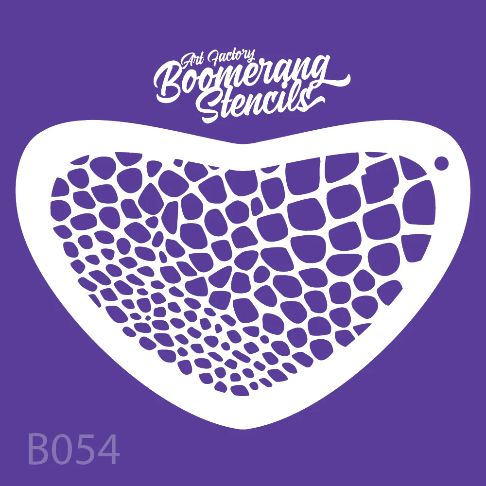 Snake Skin Boomerang Stencil by the Art Factory