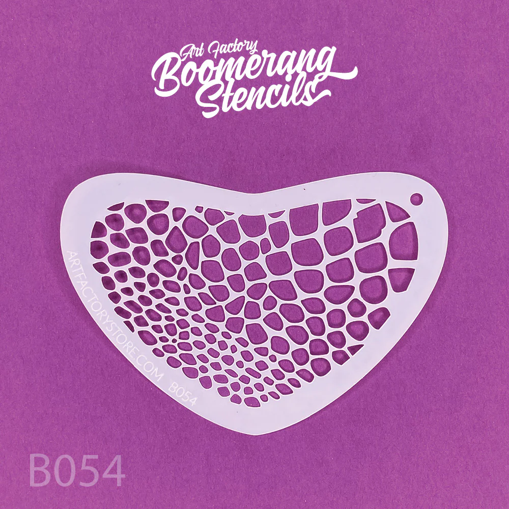 Snake Skin Boomerang Stencil by the Art Factory - Image 2