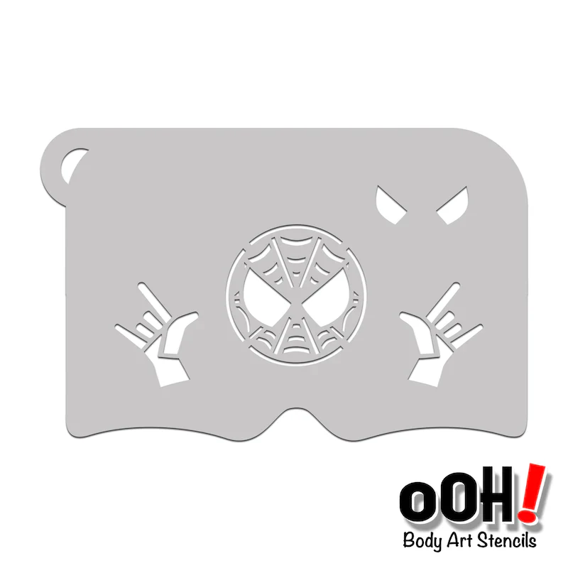 K05 Spider Hero Mask Ooh! face Painting Stencil