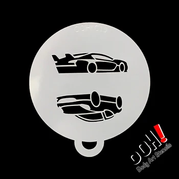 C15 Sports Car Flip Ooh! Face Painting Stencil - Image 2