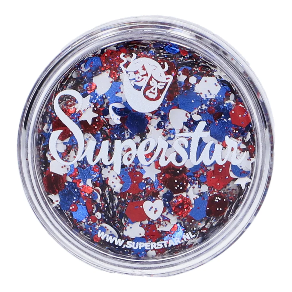 Superstar Chunky Glitter Cream - Red, White & Blue - Image 3