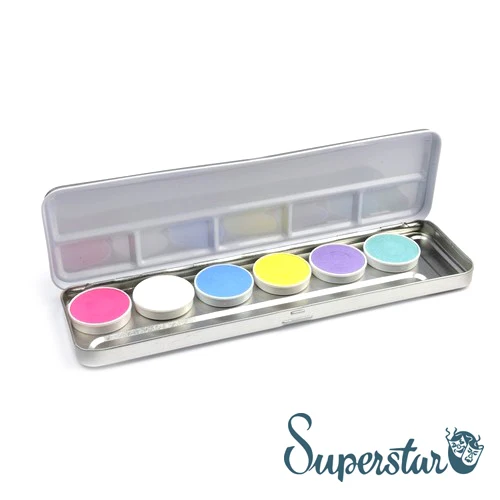 Pastel Colors Palette - Superstar Face Paints - 6 Colors - Image 2