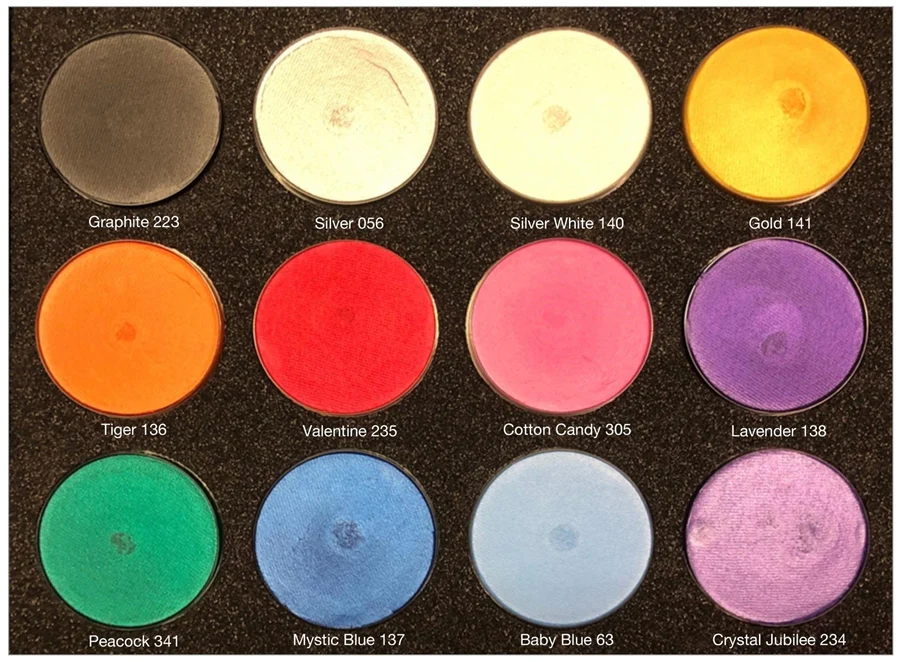 Shimmer 12 Color Palette - Superstar face Paints - 45gr - Image 2