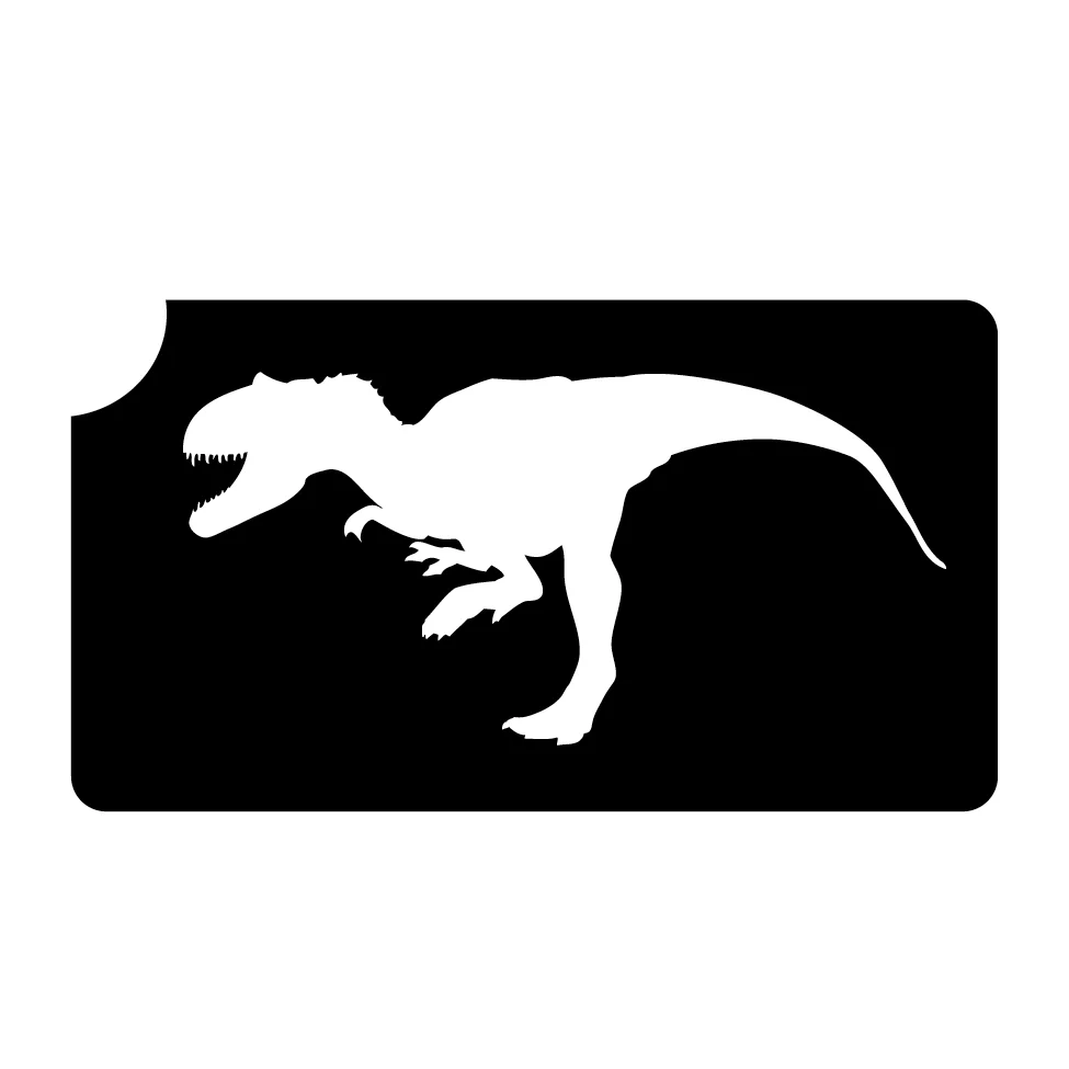 134 T-Rex Dinosaur - Set of 5 - Art Factory Glitter Tattoo Stencils