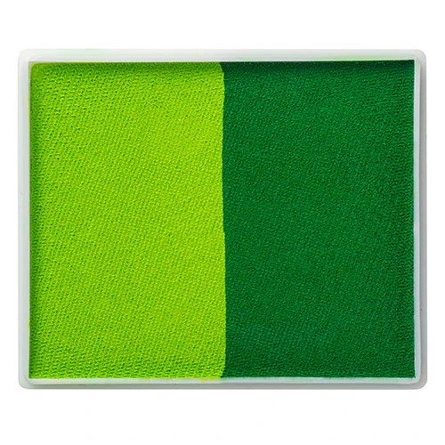 Tag face Paint Split Cake - Light Green / Mid Green - Image 2