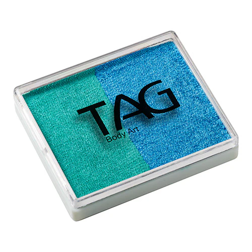 Tag face Paint Split Cake - Pearl Teal & Pearl Sky Blue - Image 3