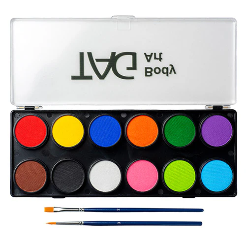 Tag Face Paint Regular 12 Color Palette - 10gr Each